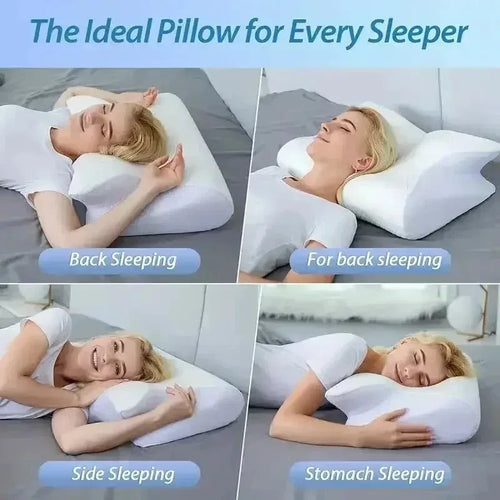 New Horn Butterfly Pillow Memory Cotton Human Side Sleeping Special Neck Pillow Sleeping Pillow Cervical Spine Pillow