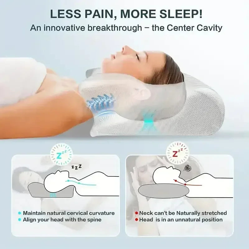 New Horn Butterfly Pillow Memory Cotton Human Side Sleeping Special Neck Pillow Sleeping Pillow Cervical Spine Pillow