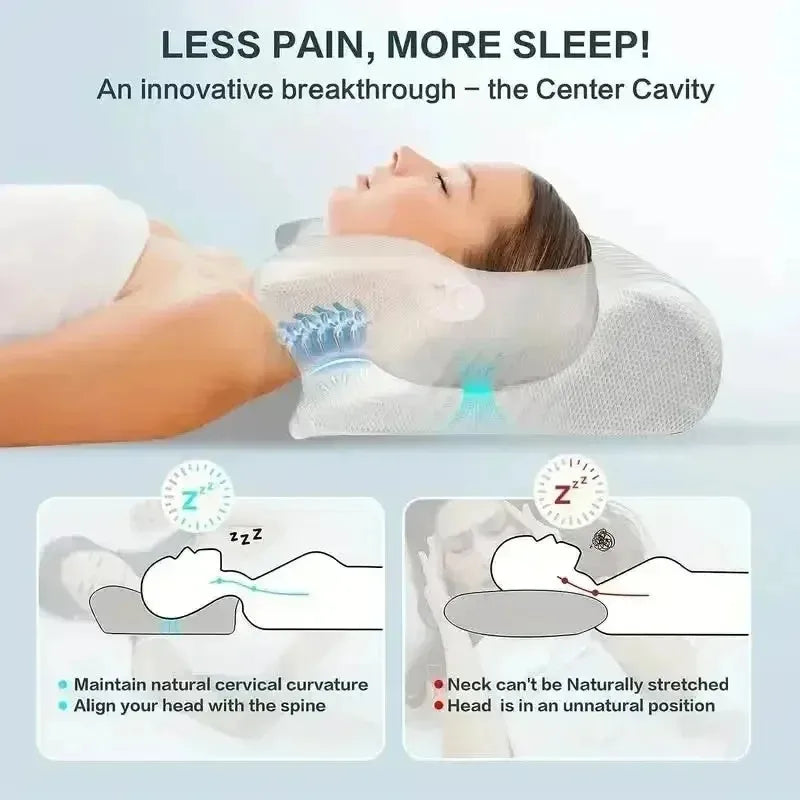 New Horn Butterfly Pillow Memory Cotton Human Side Sleeping Special Neck Pillow Sleeping Pillow Cervical Spine Pillow
