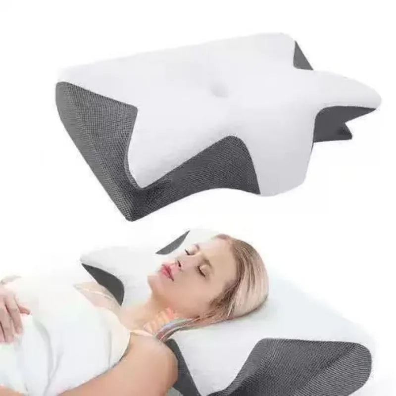 New Horn Butterfly Pillow Memory Cotton Human Side Sleeping Special Neck Pillow Sleeping Pillow Cervical Spine Pillow
