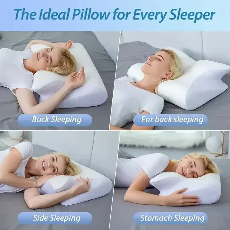 New Horn Butterfly Pillow Memory Cotton Human Side Sleeping Special Neck Pillow Sleeping Pillow Cervical Spine Pillow